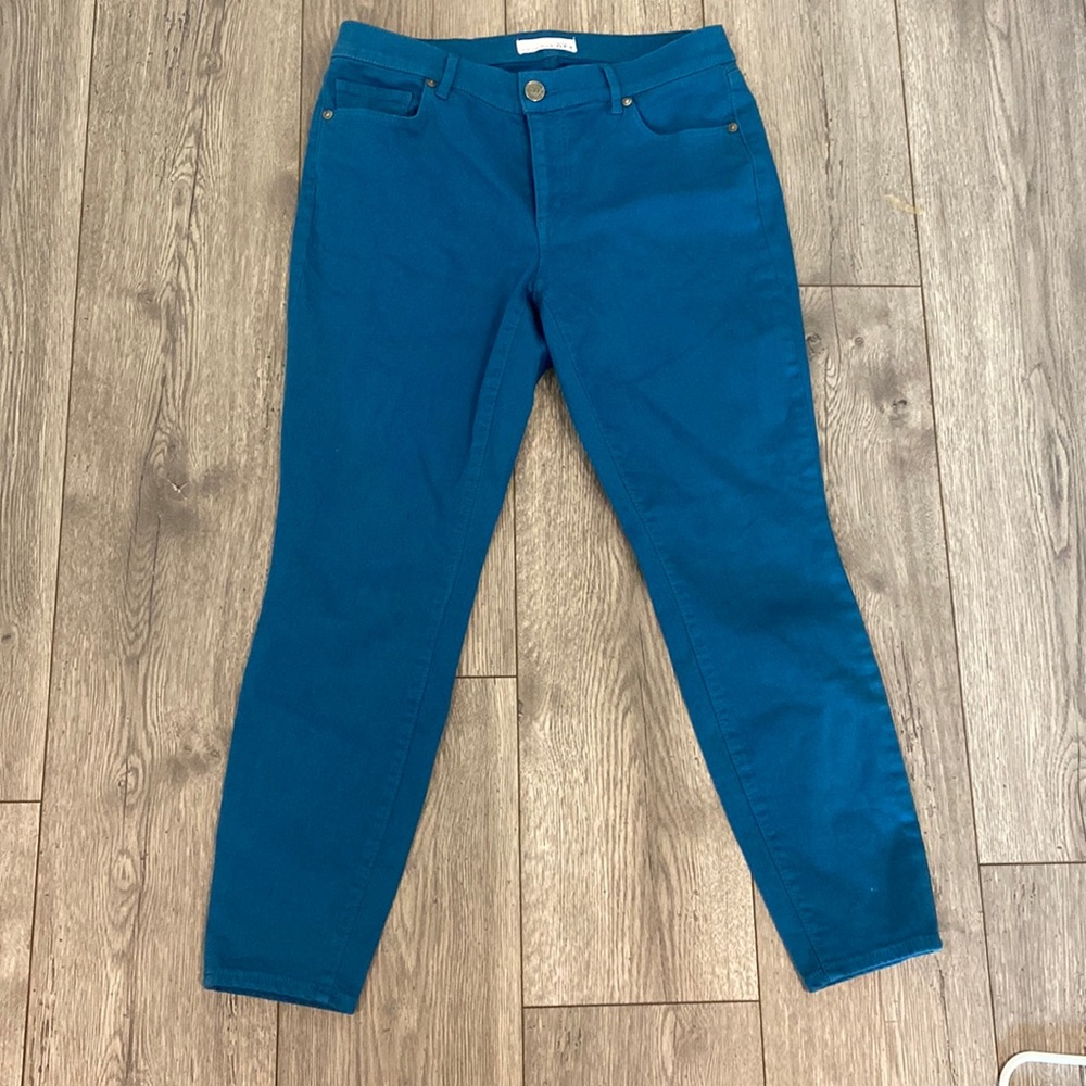 Green ankle length jeans